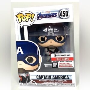 FUNKO Pop Captain America #450 Entertainment Earth Exclusive Action Figure Toy